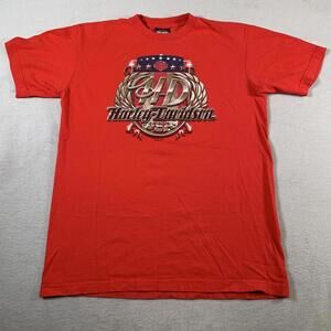 Vintage Harley-Davidson Shirt Mens Large Red North Shore Slidell LA USA 2004 Tee